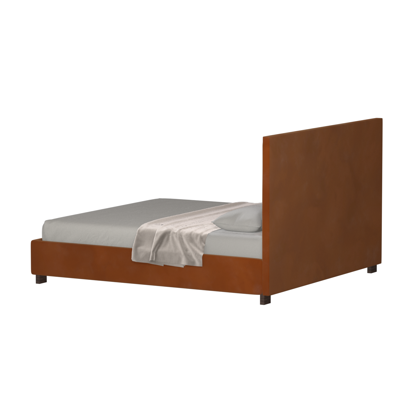 Ava High Headboard Bed in Luxe Fabric