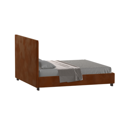 Ava High Headboard Bed in Luxe Fabric