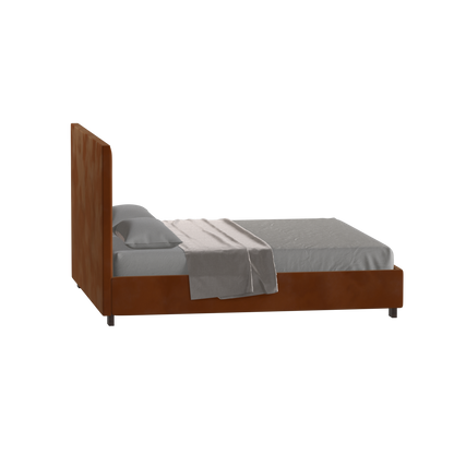 Ava High Headboard Bed in Luxe Fabric