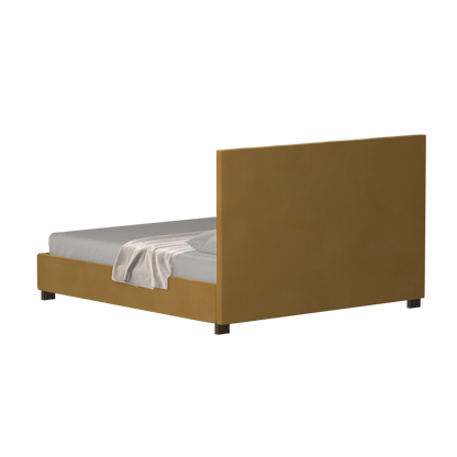 Lit à tête de lit haute Ava en tissu de luxe