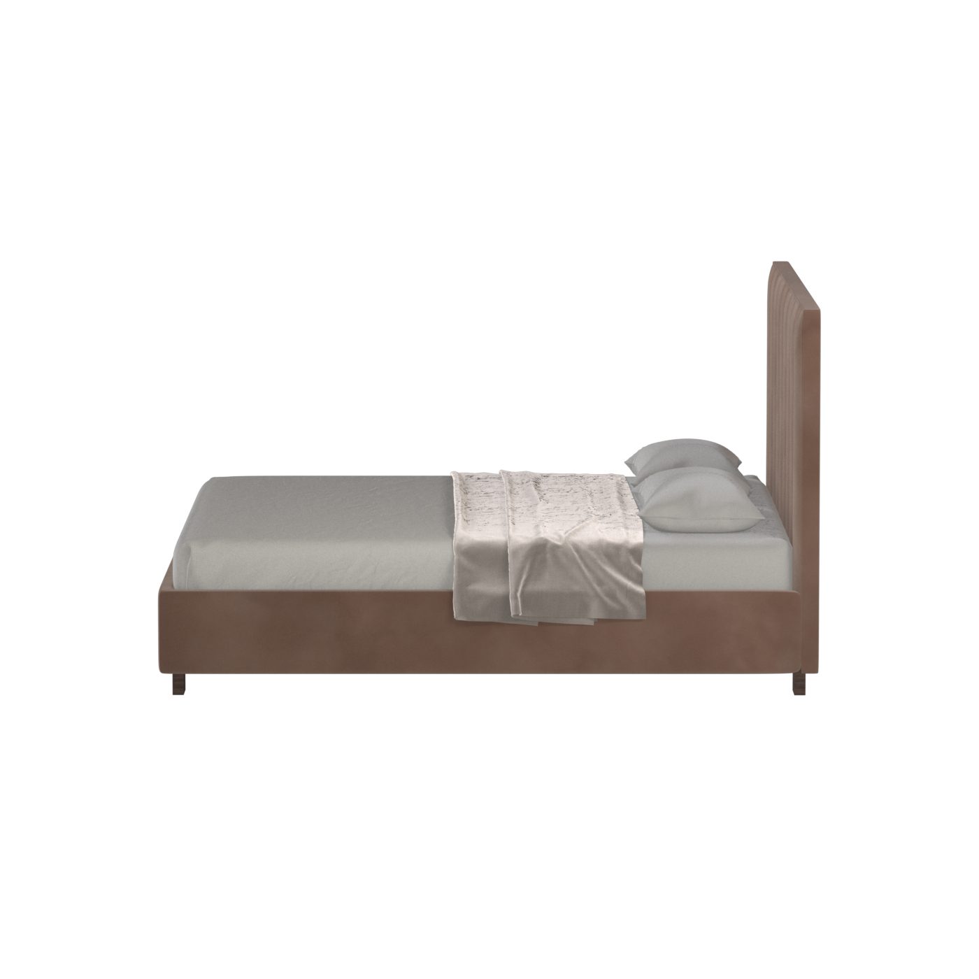 Ava High Headboard Bed in Luxe Fabric