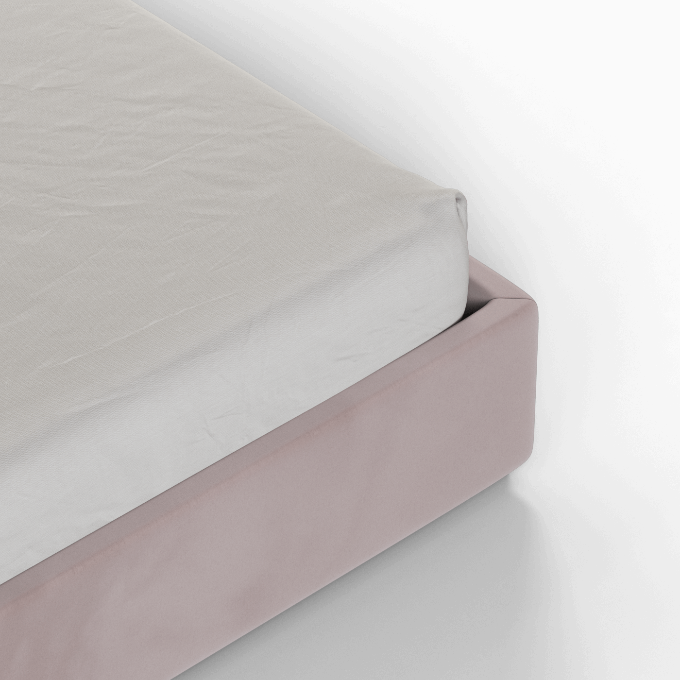 Lit à tête de lit haute Ava en tissu de luxe