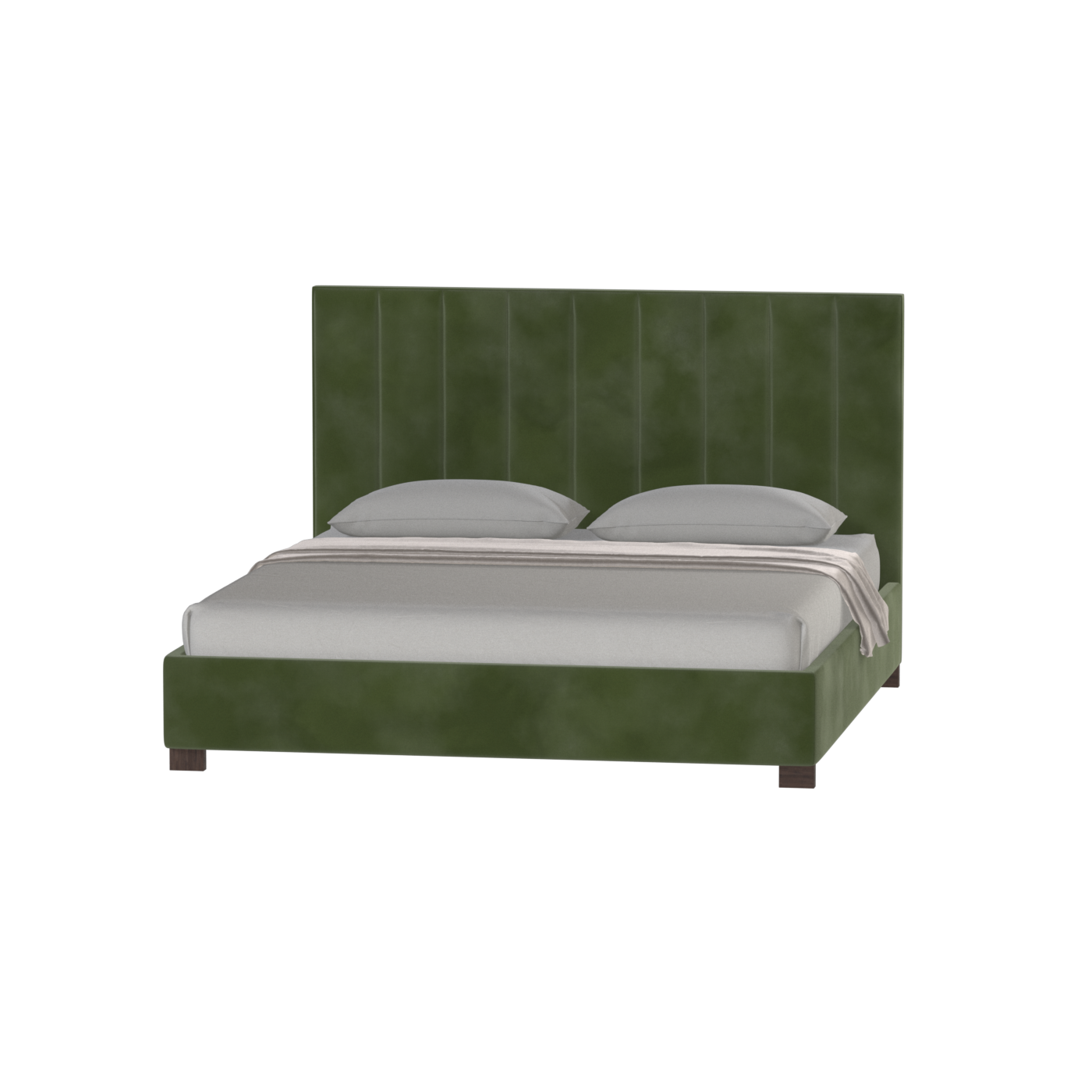 Ava High Headboard Bed in Luxe Fabric