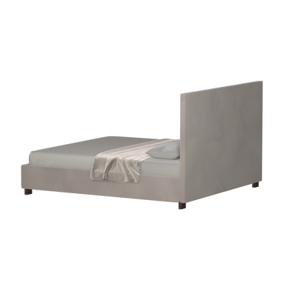 Lit à tête de lit haute Ava en tissu de luxe