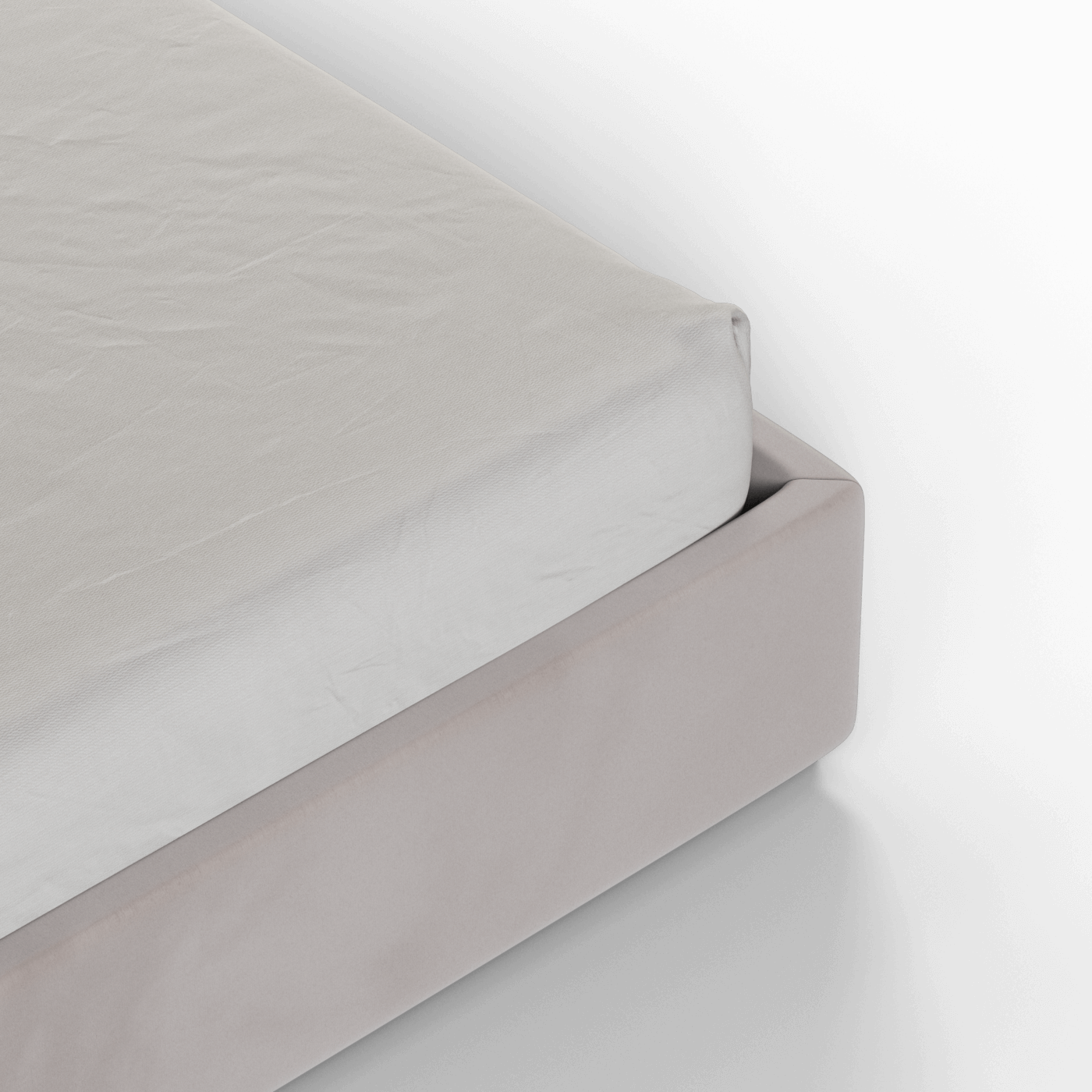 Lit à tête de lit haute Ava en tissu de luxe