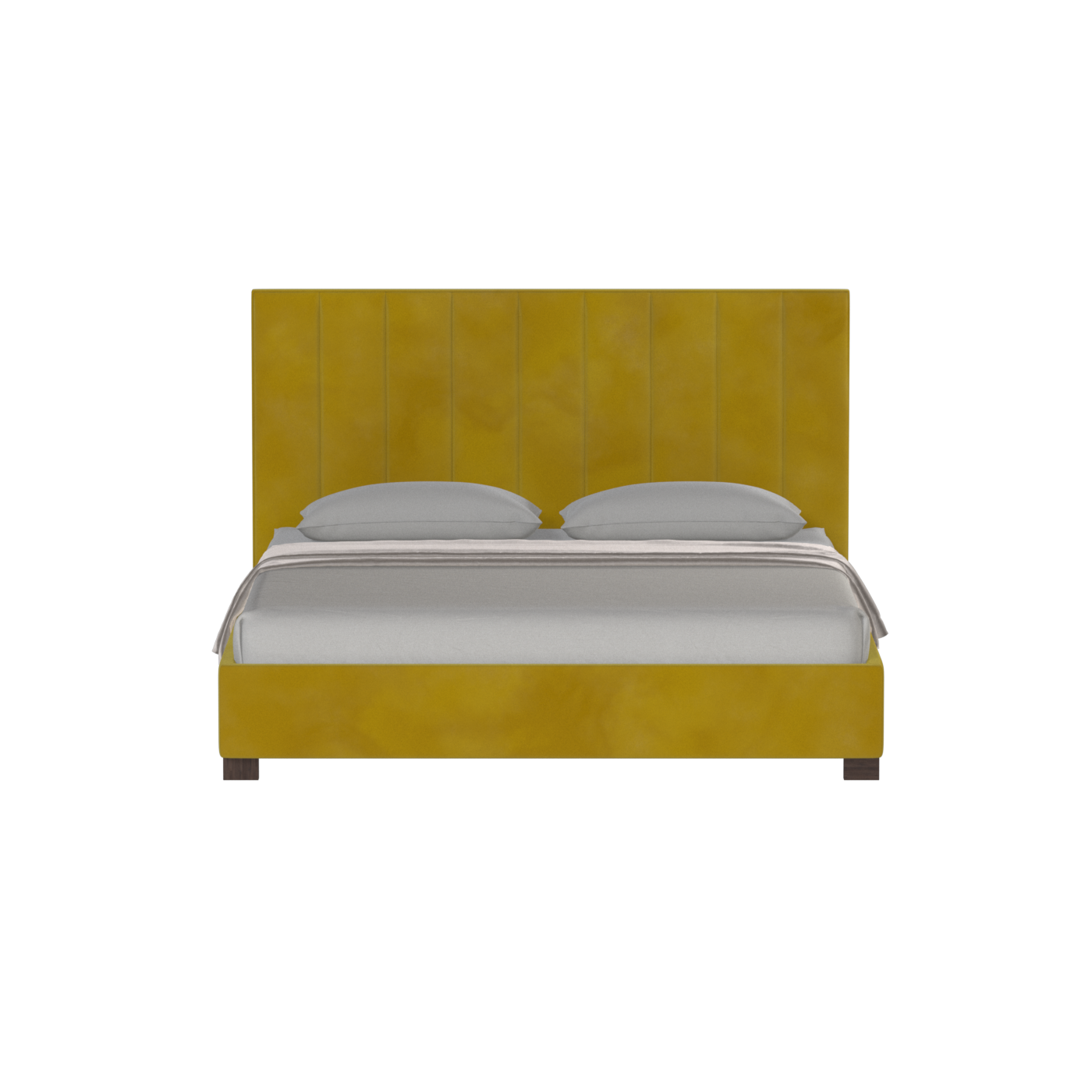 Ava High Headboard Bed in Luxe Fabric