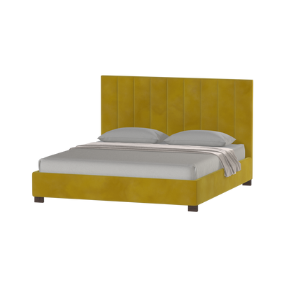 Ava High Headboard Bed in Luxe Fabric
