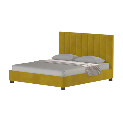 Ava High Headboard Bed in Luxe Fabric