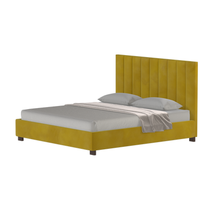 Ava High Headboard Bed in Luxe Fabric
