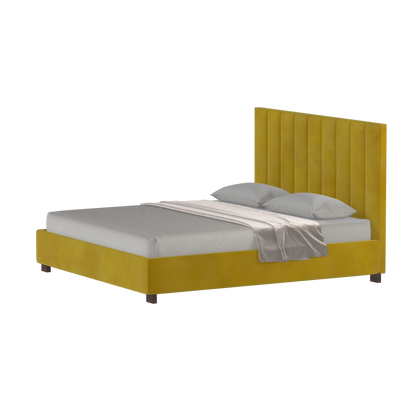 Ava High Headboard Bed in Luxe Fabric