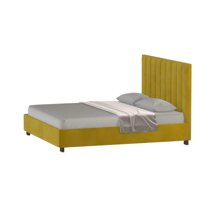 Ava High Headboard Bed in Luxe Fabric