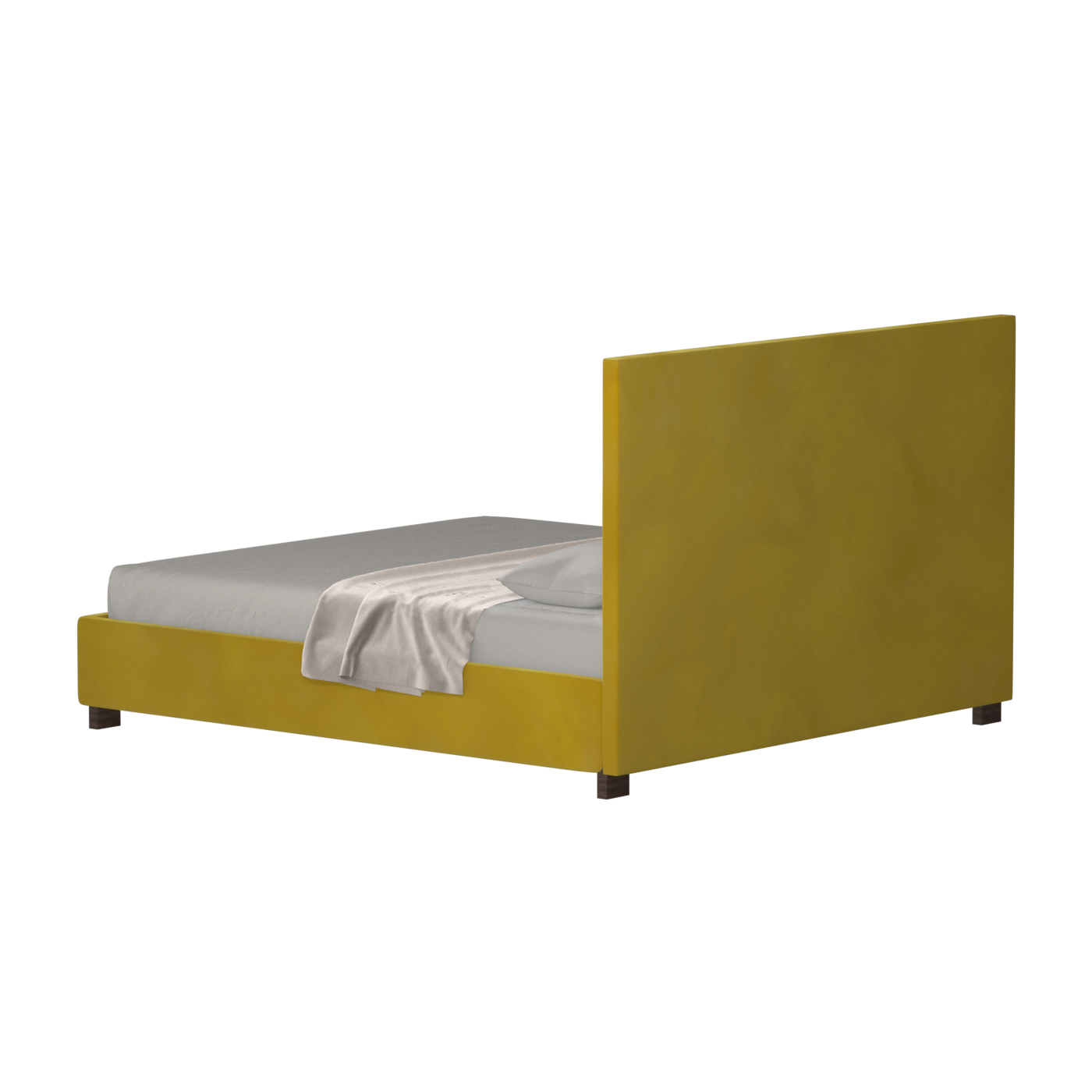 Ava High Headboard Bed in Luxe Fabric