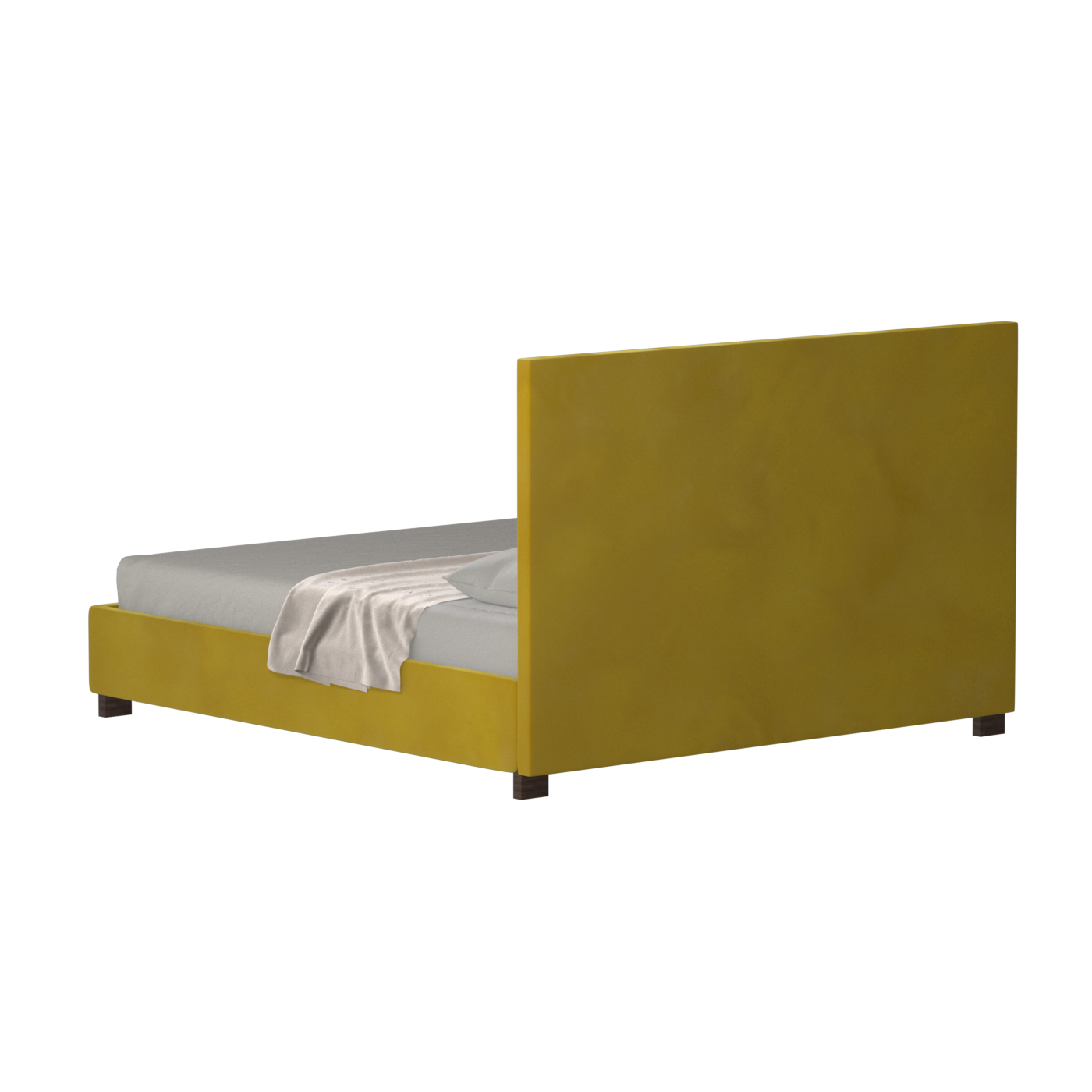 Ava High Headboard Bed in Luxe Fabric
