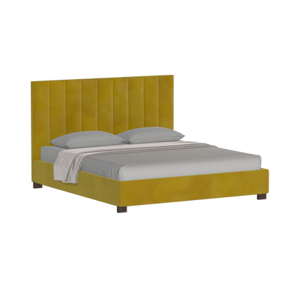 Ava High Headboard Bed in Luxe Fabric