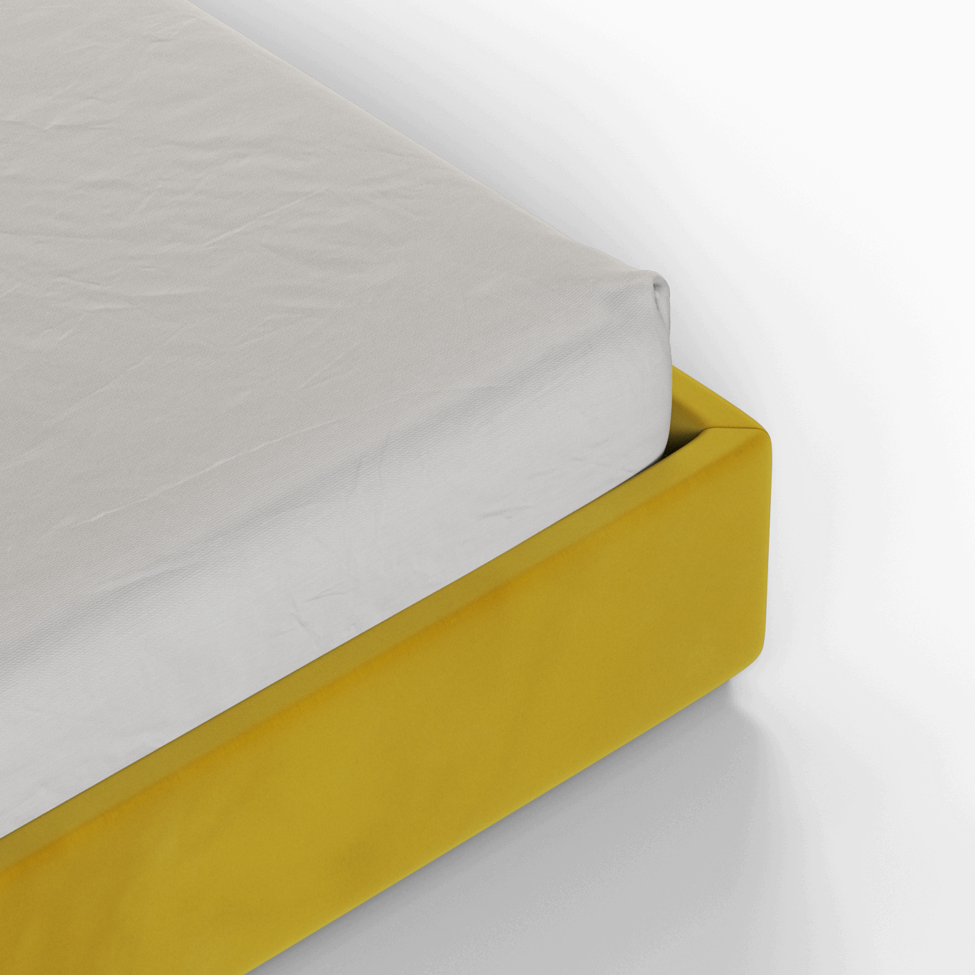 Ava High Headboard Bed in Luxe Fabric