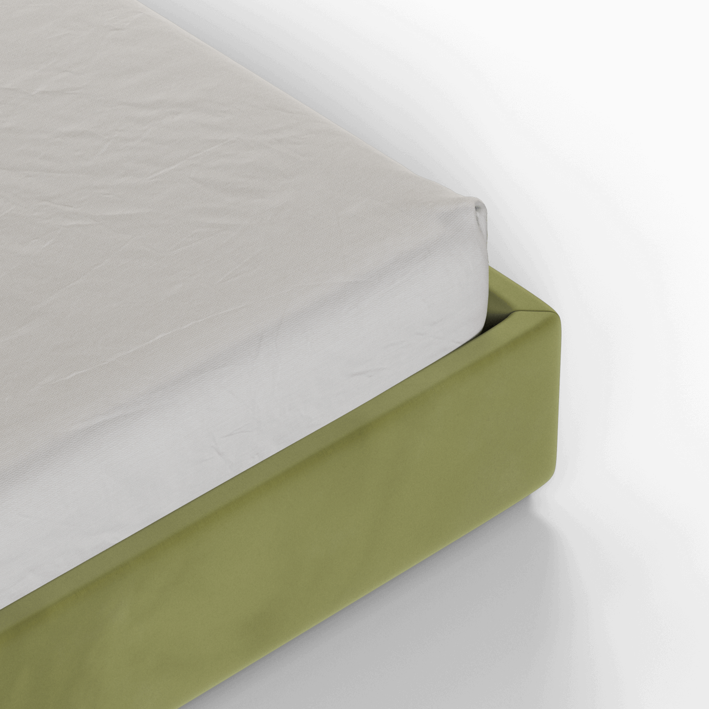 Ava High Headboard Bed in Luxe Fabric