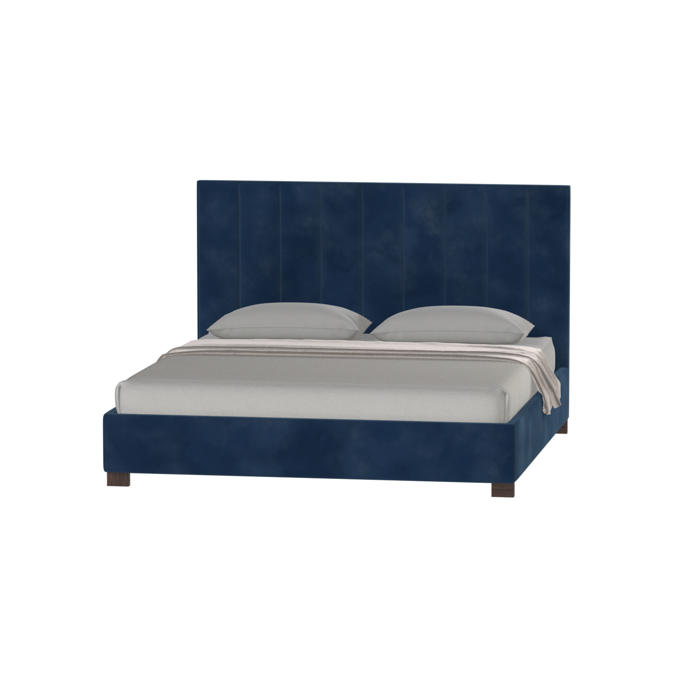 Ava High Headboard Bed in Luxe Fabric