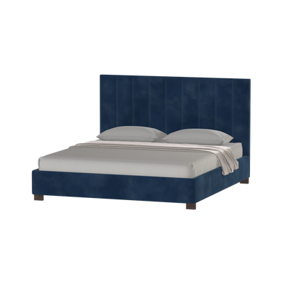 Ava High Headboard Bed in Luxe Fabric