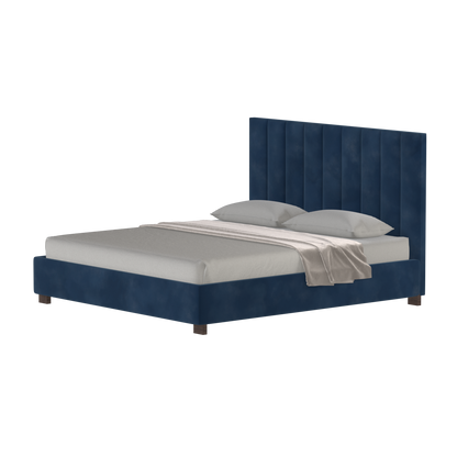 Ava High Headboard Bed in Luxe Fabric