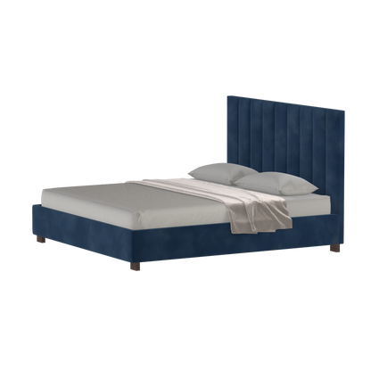 Ava High Headboard Bed in Luxe Fabric