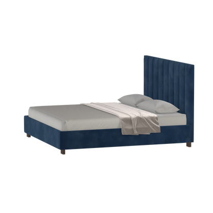 Ava High Headboard Bed in Luxe Fabric