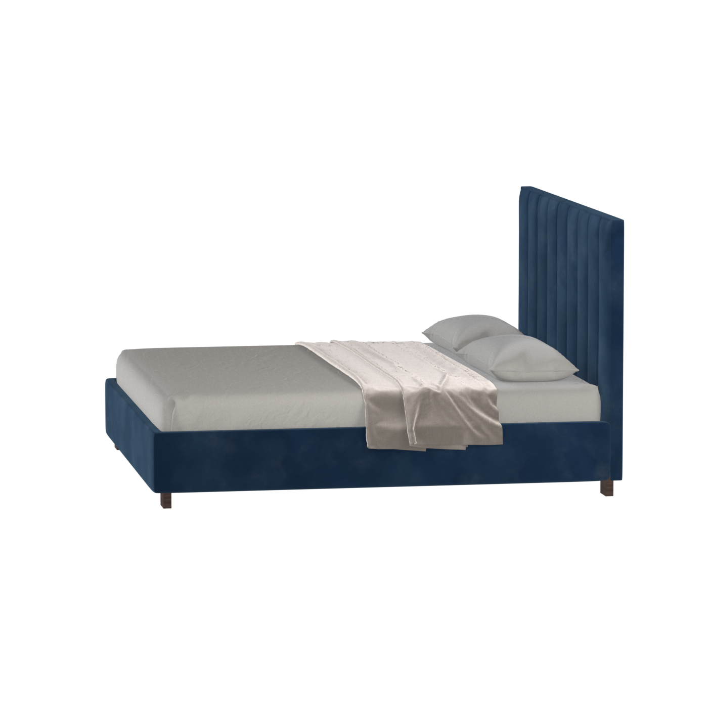 Ava High Headboard Bed in Luxe Fabric