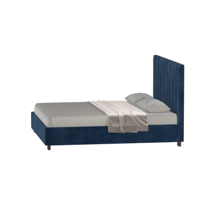 Ava High Headboard Bed in Luxe Fabric