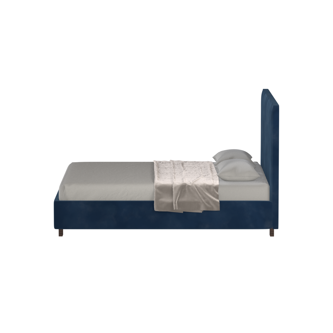 Ava High Headboard Bed in Luxe Fabric