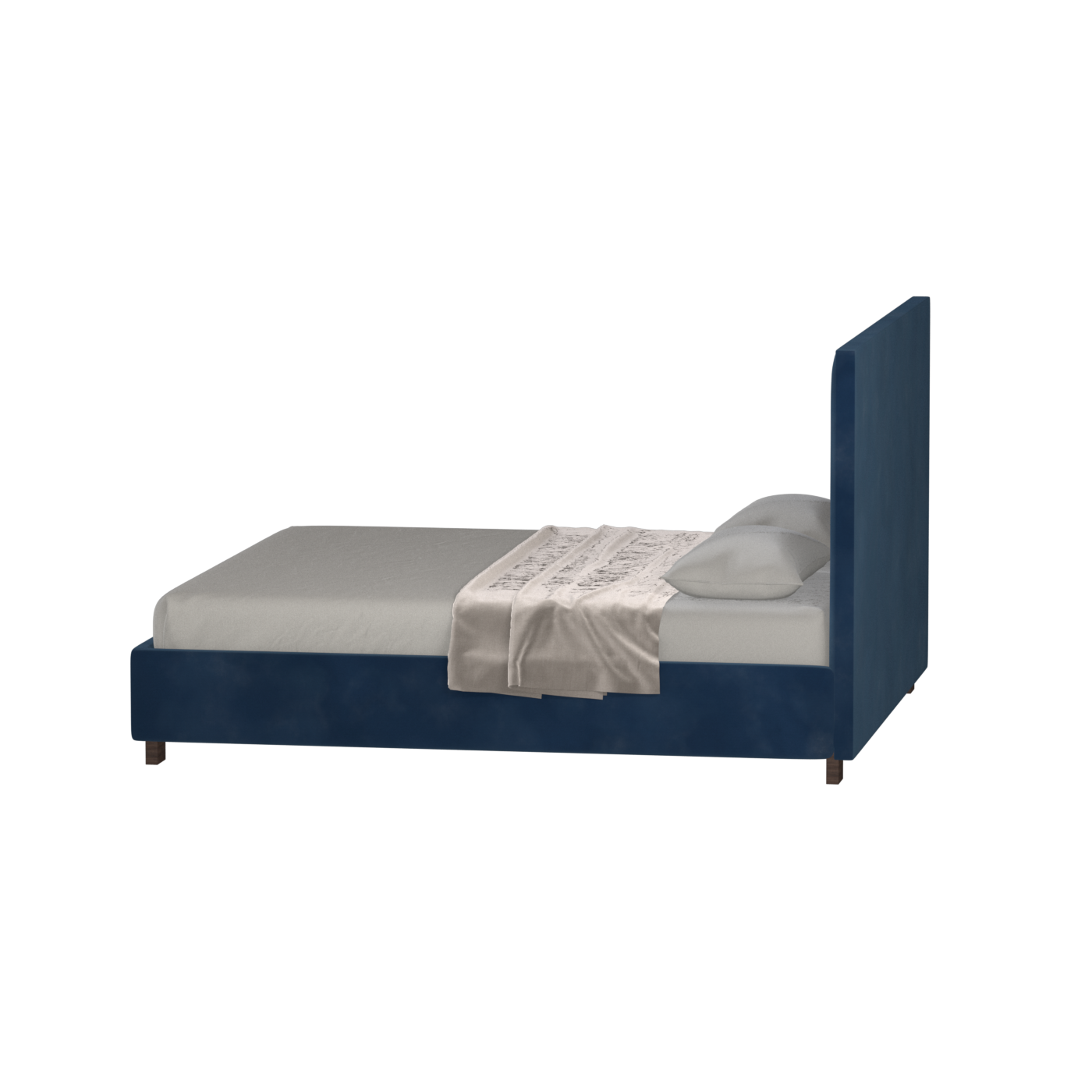 Ava High Headboard Bed in Luxe Fabric