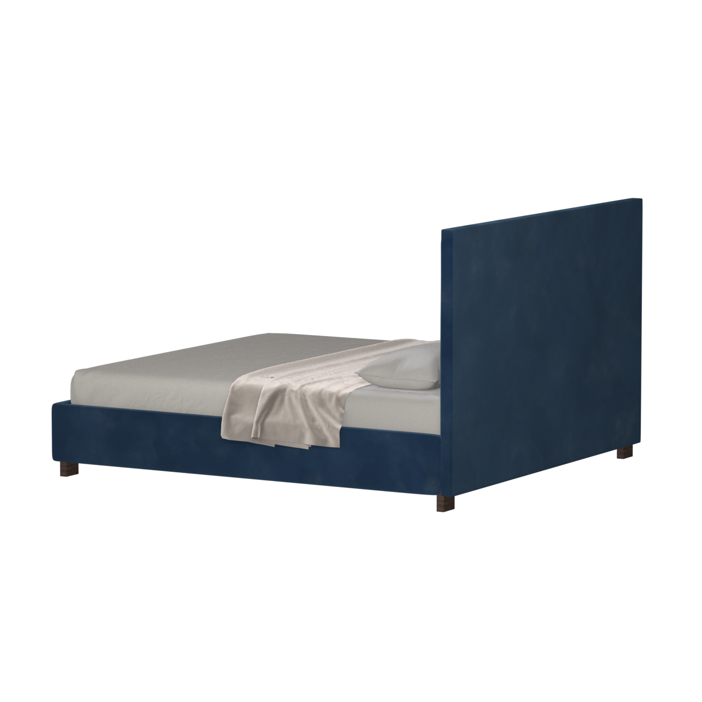 Ava High Headboard Bed in Luxe Fabric