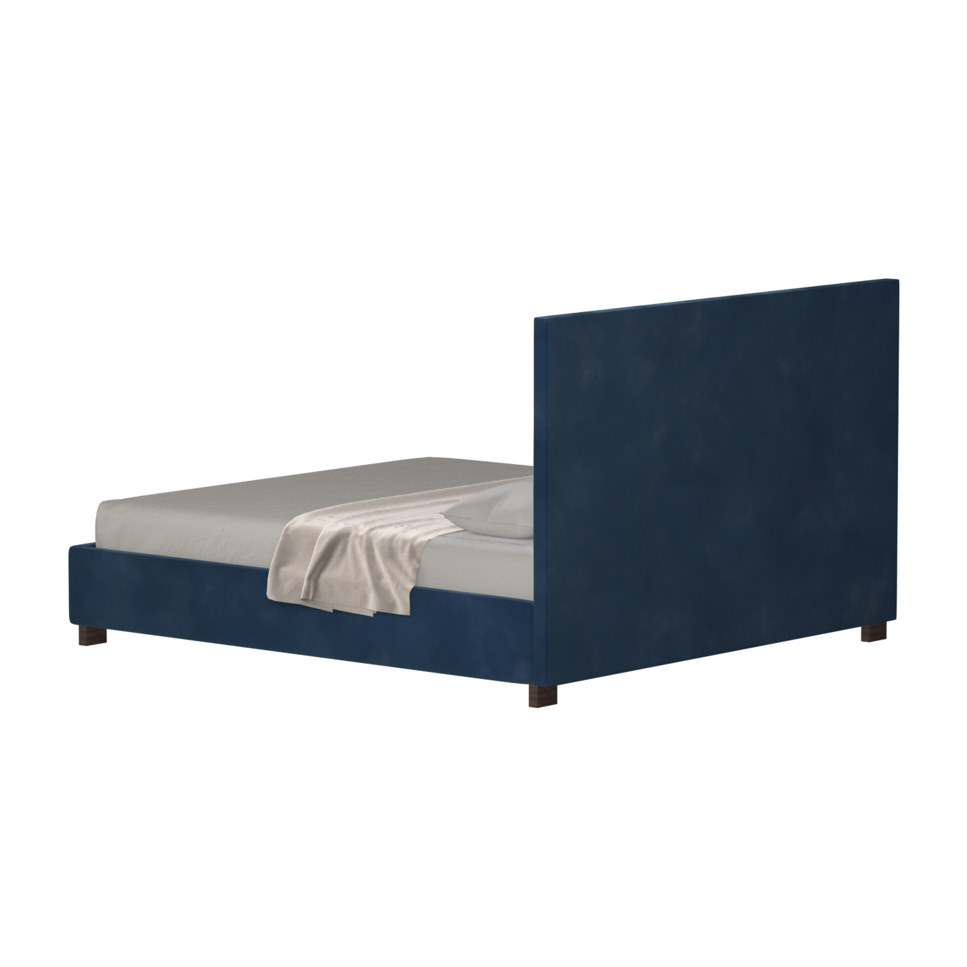Ava High Headboard Bed in Luxe Fabric