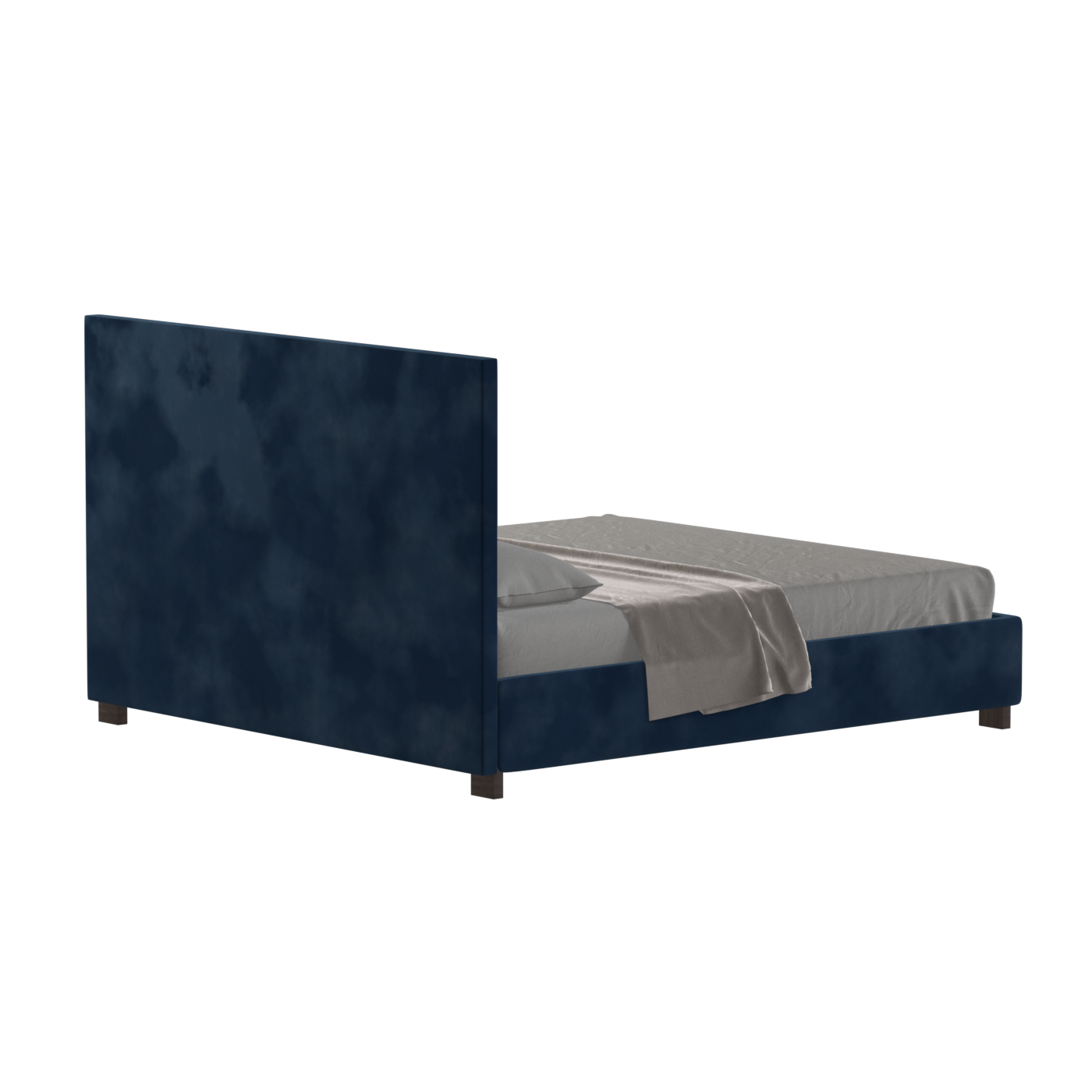 Ava High Headboard Bed in Luxe Fabric