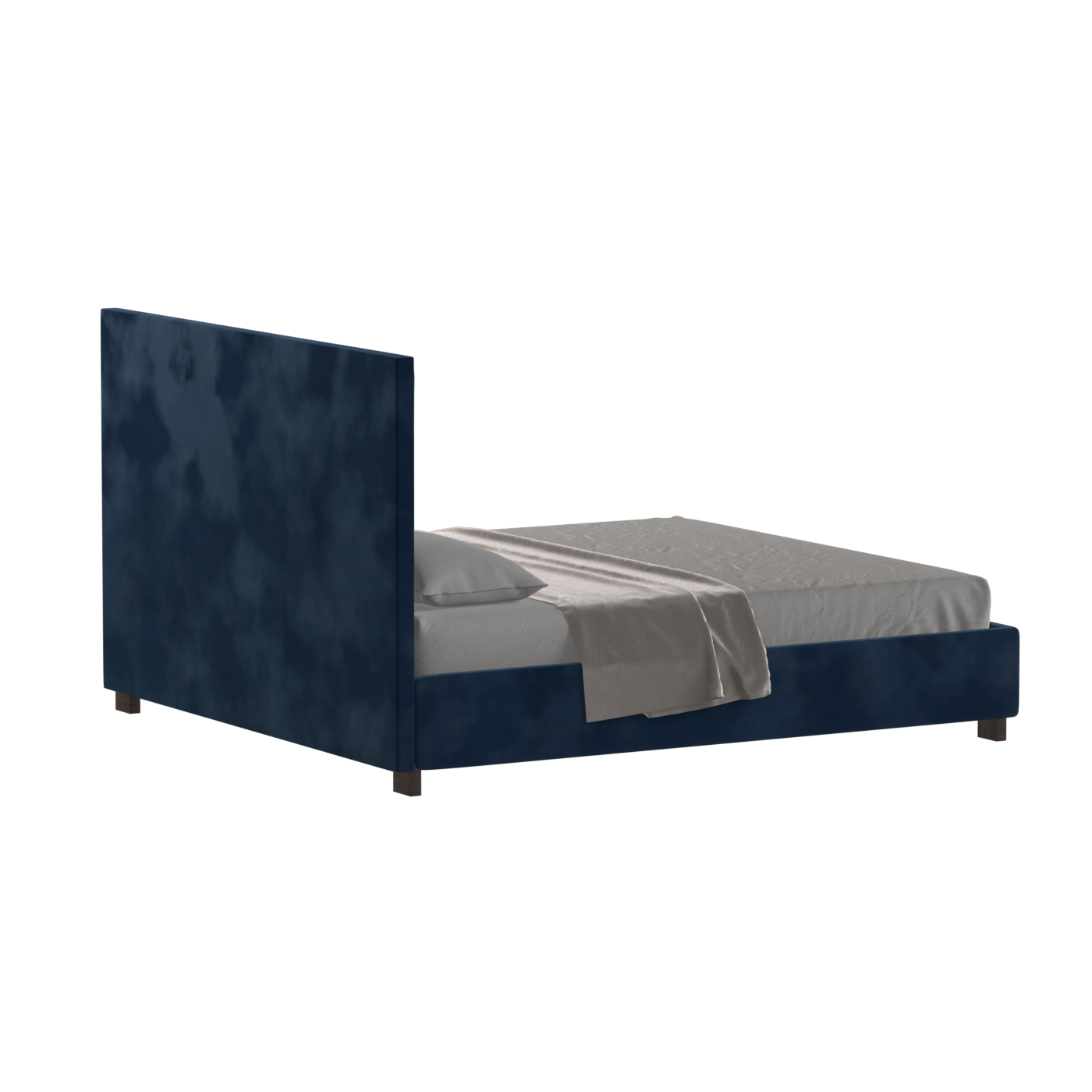 Ava High Headboard Bed in Luxe Fabric