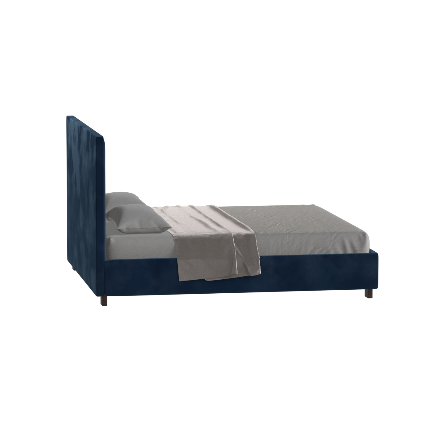 Ava High Headboard Bed in Luxe Fabric