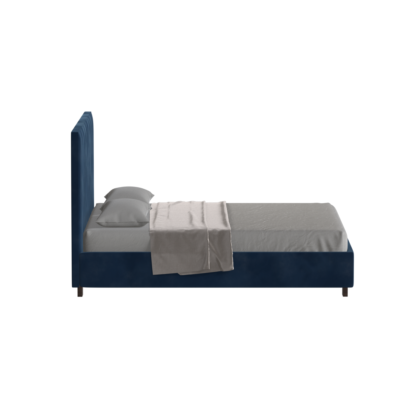 Ava High Headboard Bed in Luxe Fabric