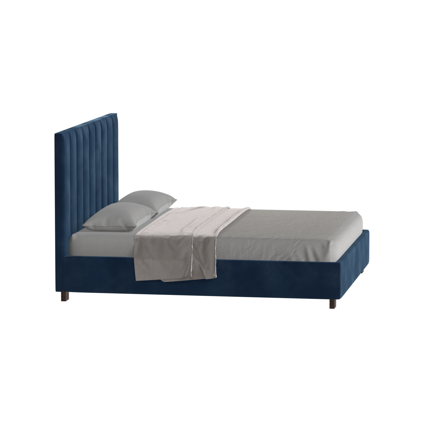 Ava High Headboard Bed in Luxe Fabric