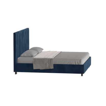 Ava High Headboard Bed in Luxe Fabric