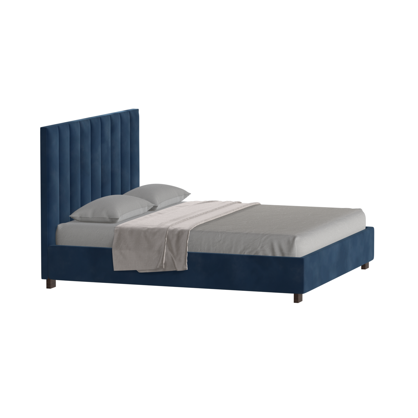 Ava High Headboard Bed in Luxe Fabric