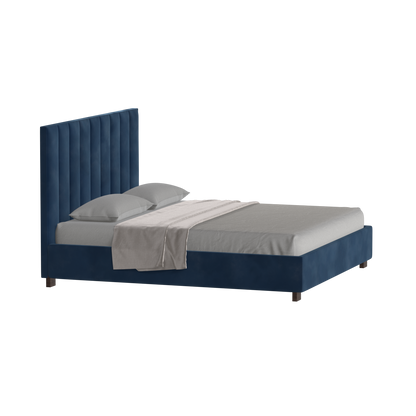 Ava High Headboard Bed in Luxe Fabric