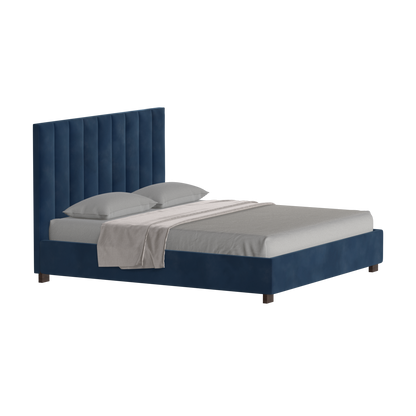 Ava High Headboard Bed in Luxe Fabric