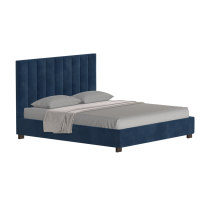 Ava High Headboard Bed in Luxe Fabric