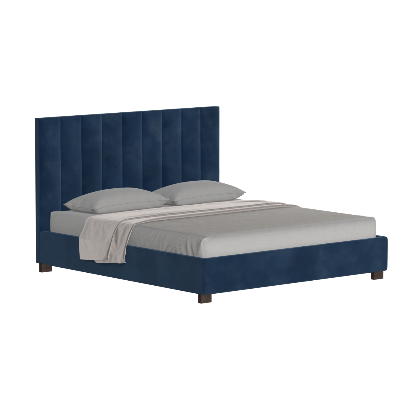 Ava High Headboard Bed in Luxe Fabric