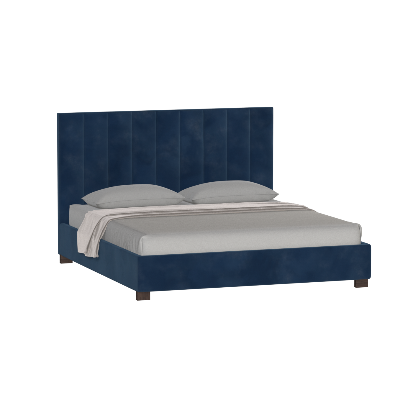 Ava High Headboard Bed in Luxe Fabric