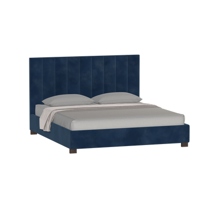 Ava High Headboard Bed in Luxe Fabric