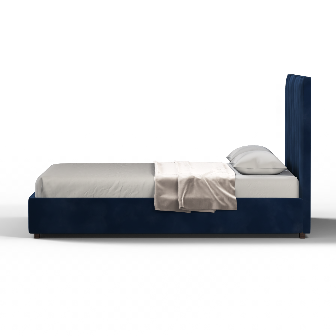 Ava High Headboard Bed in Luxe Fabric