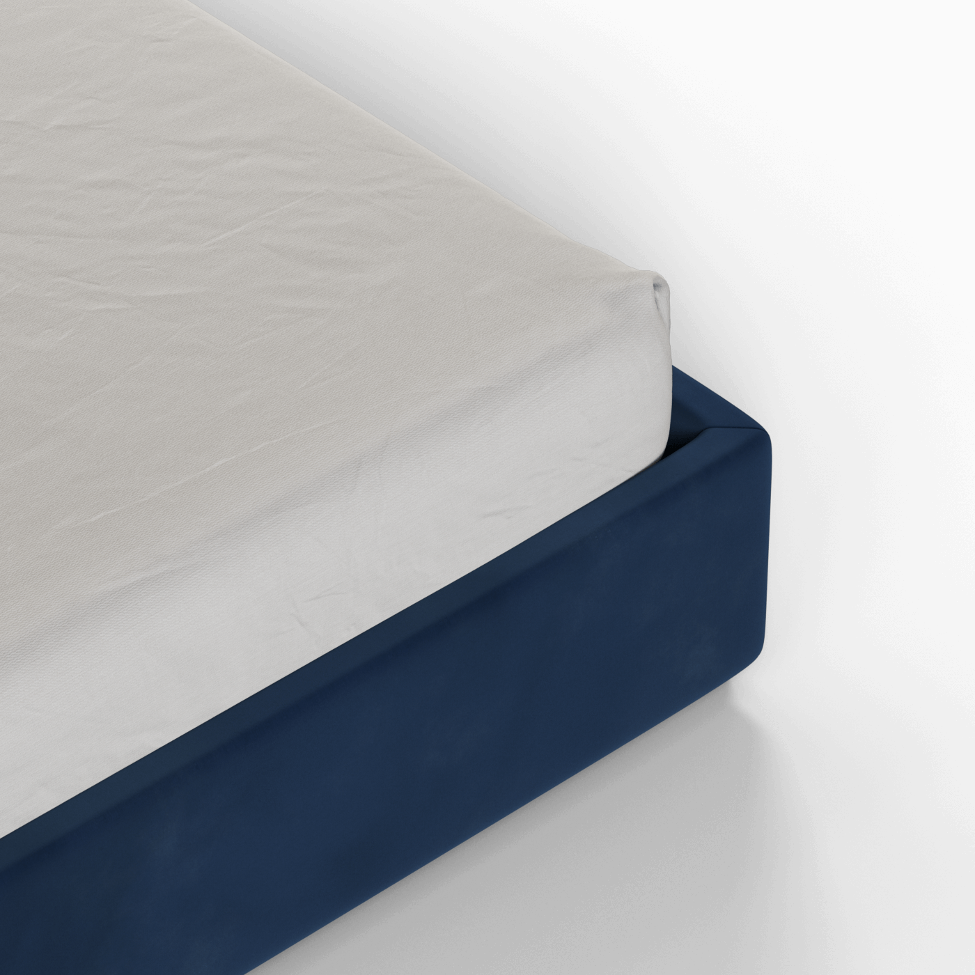 Ava High Headboard Bed in Luxe Fabric
