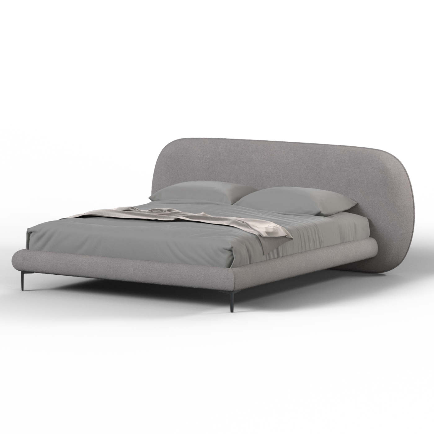 Bolzano Upholstered Bed with Curved Headboard