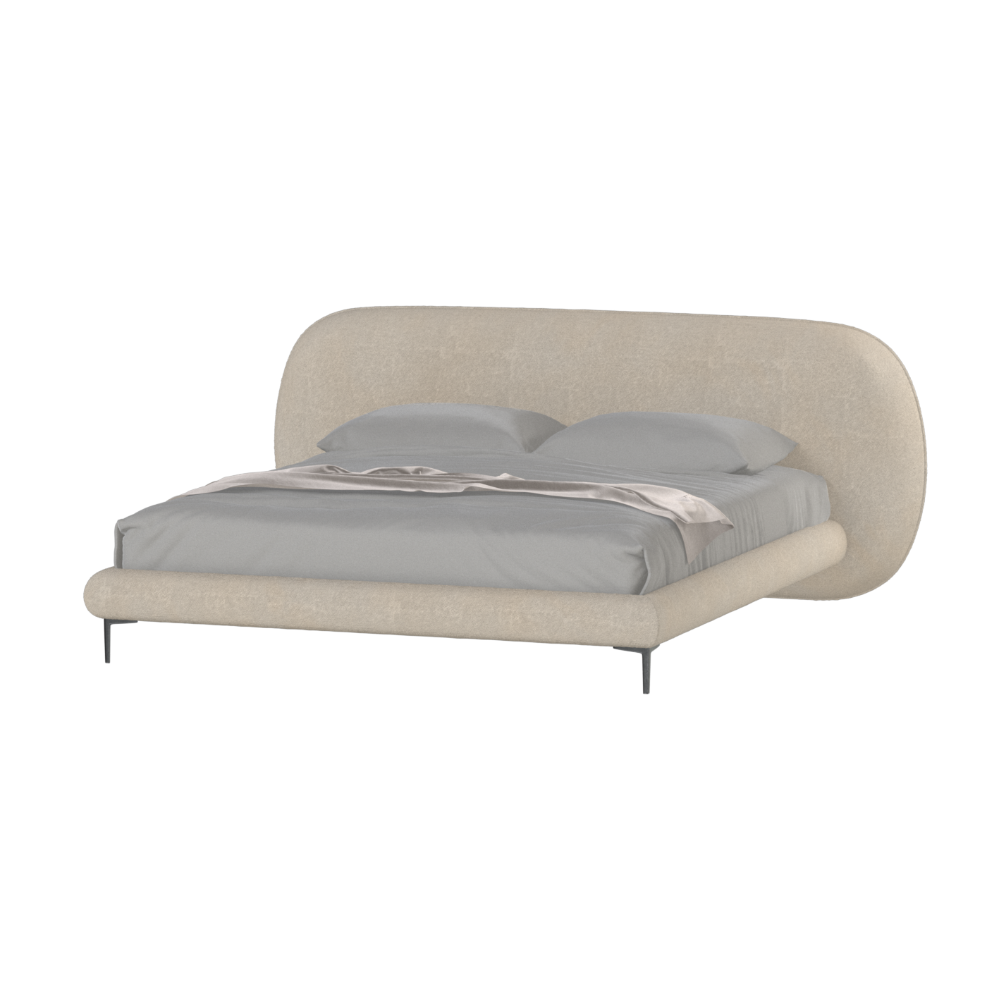 Bolzano Upholstered Bed with Curved Headboard