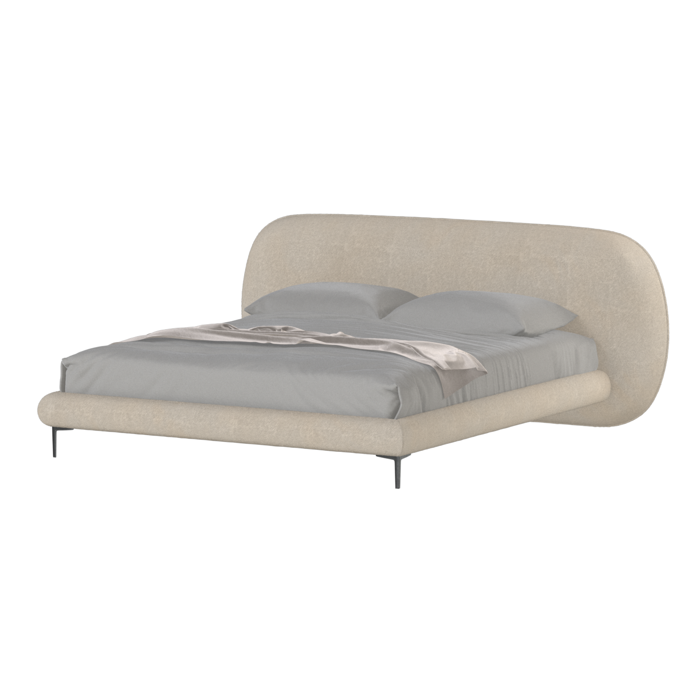 Bolzano Upholstered Bed with Curved Headboard