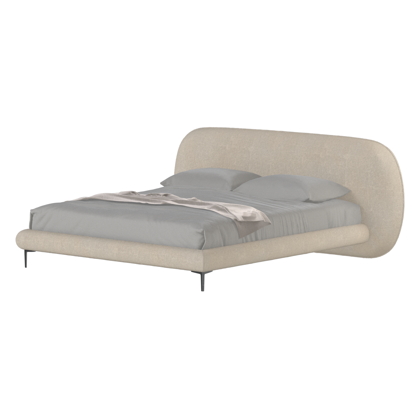 Bolzano Upholstered Bed with Curved Headboard